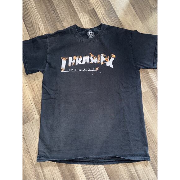 Vintage Thrasher Magazine T-Shirt Black Medium 19x26 Skateboarding Tee - Picture 1 of 3